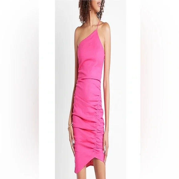 ruched asymmetrical mini dress The Andamane main image 0